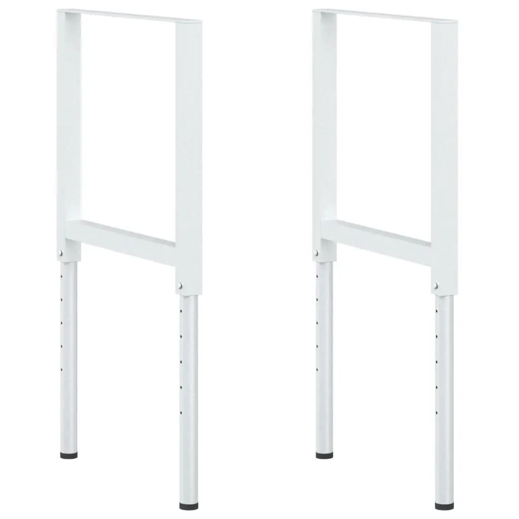 Adjustable Work Bench Frames 2 pcs Metal 55x(69-95.5) cm Grey 147932