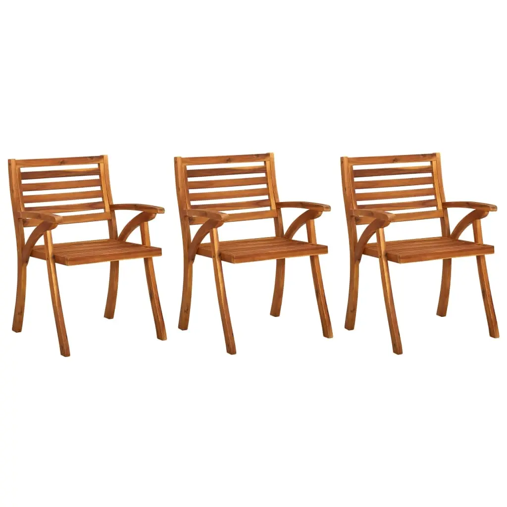 Garden Chairs 3 pcs Solid Acacia Wood 310630 - Up to 65% off Outdoor Furniture