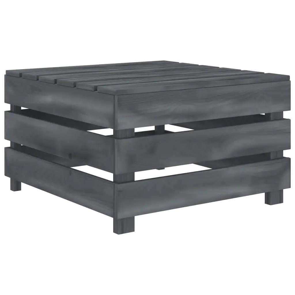 Garden Pallet Table Grey Wood 313586 - Furniture