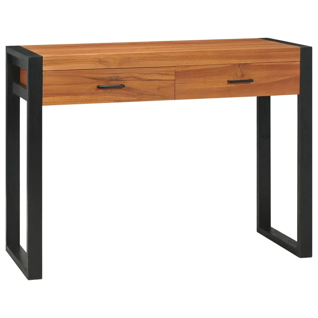 Desk with 2 Drawers 100x40x75 cm Teak Wood 325268 - Furniture