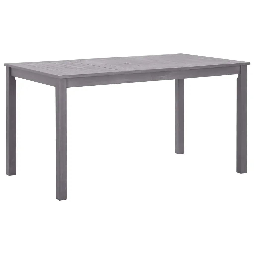 Garden Table Grey Wash 140x80x74 cm Solid Acacia Wood 311849 - Furniture