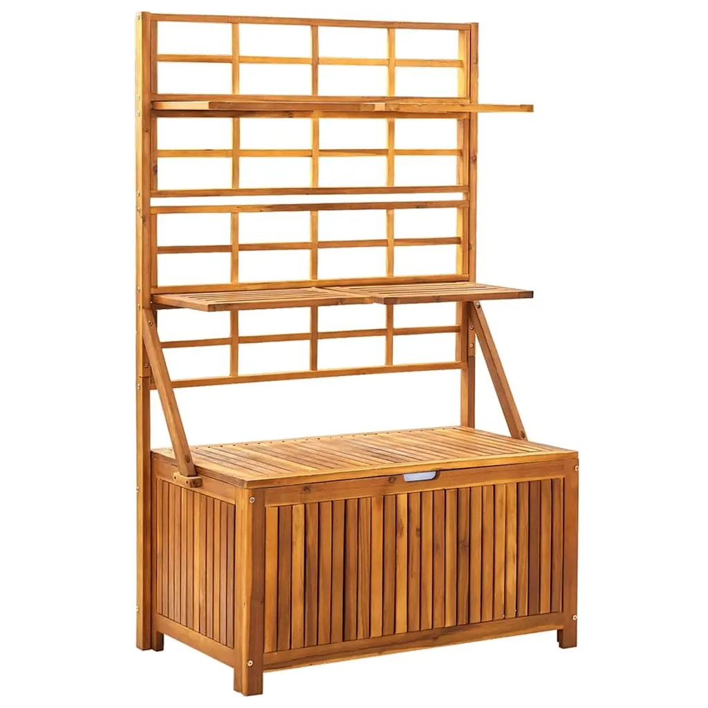 Storage Box with Trellis 99x55x160 cm Solid Acacia Wood 311881 - Outdoor Storage Boxes - Up to 60% off