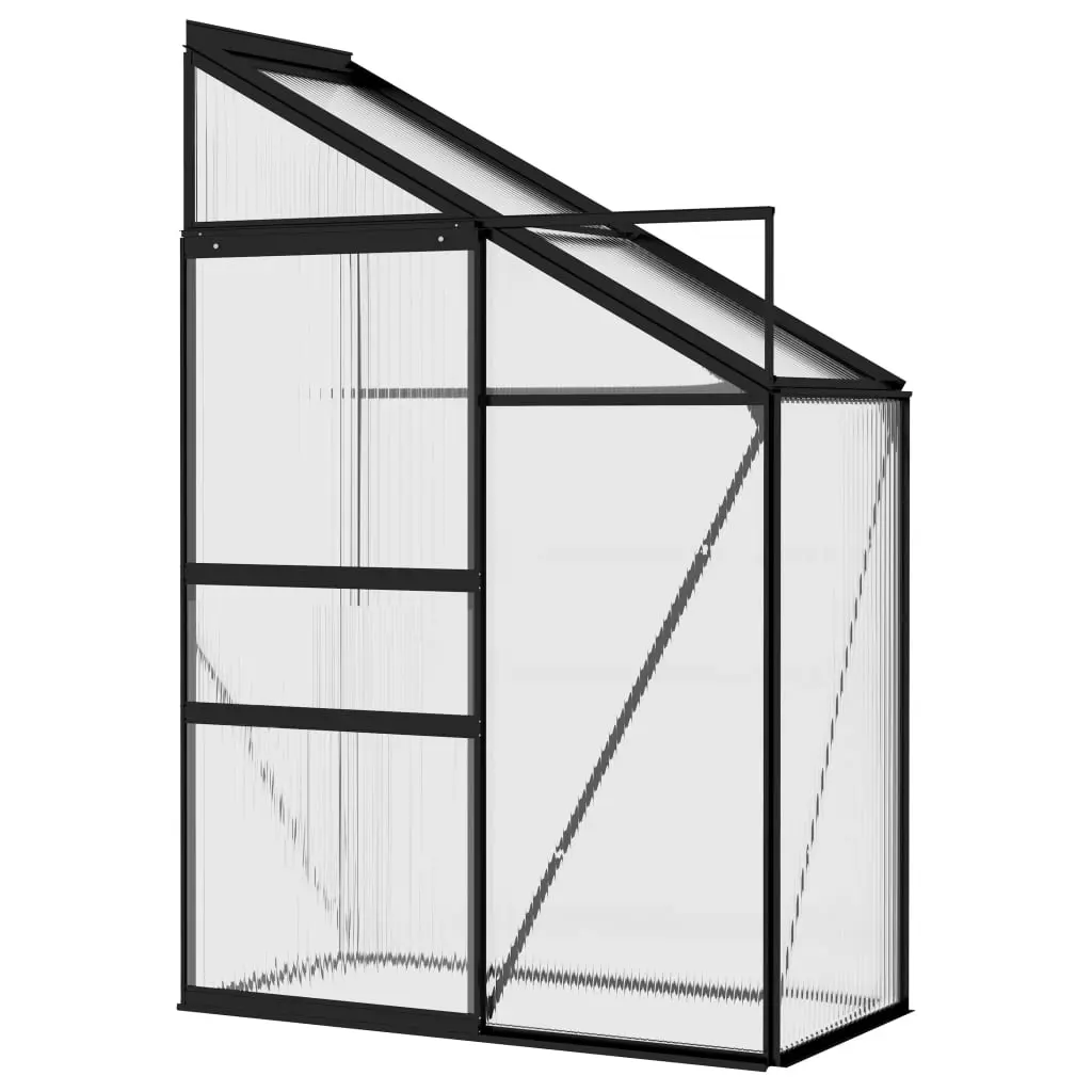 Greenhouse Anthracite Aluminium 1.38 m³ 312043 - Home & Garden