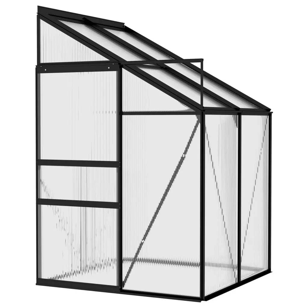 Greenhouse Anthracite Aluminium 2.59 m³ 312044 - Home & Garden