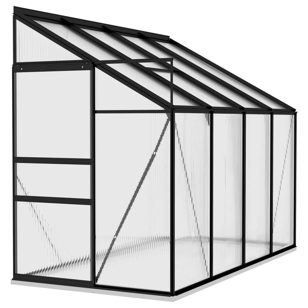 Greenhouse Anthracite Aluminium 5.24 m³ 312051 - Home & Garden