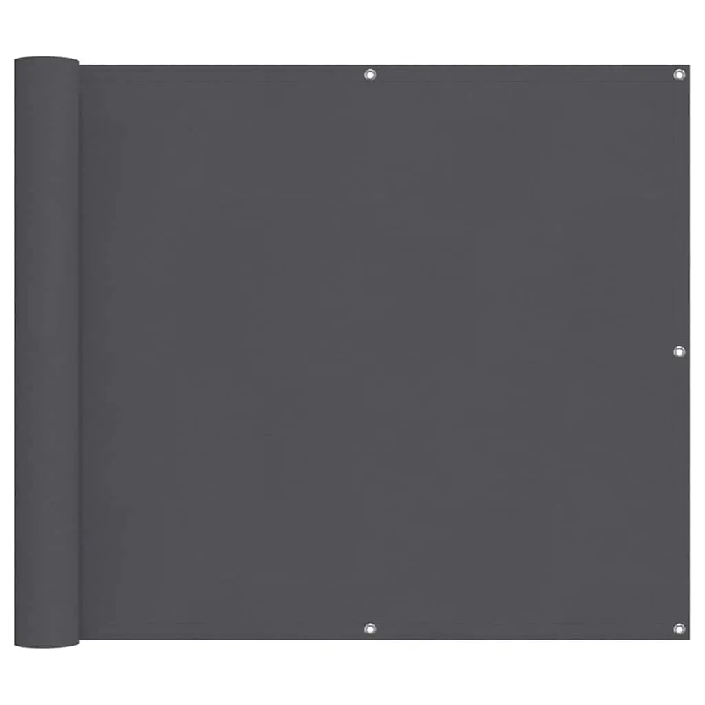 Balcony Screen Anthracite 90x500 cm Oxford Fabric 134870 - Home & Garden