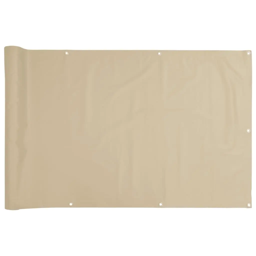Balcony Screen Beige 120x300 cm Oxford Fabric 134944 - Home & Garden