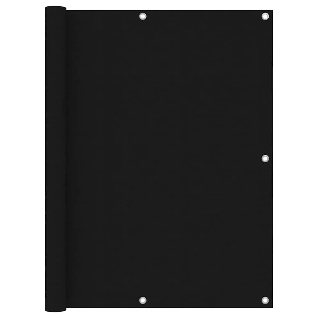 Balcony Screen Black 120x600 cm Oxford Fabric 135067 - Home & Garden
