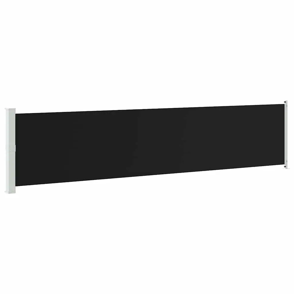 Patio Retractable Side Awning 140x600 cm Black 313369 - Home & Garden