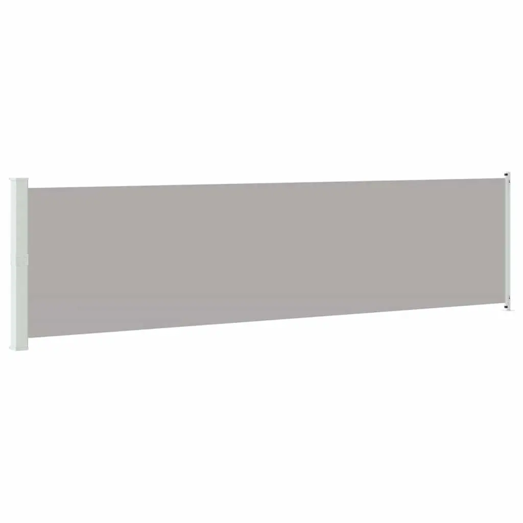 Patio Retractable Side Awning 600x160 cm Grey 313379 - Home & Garden