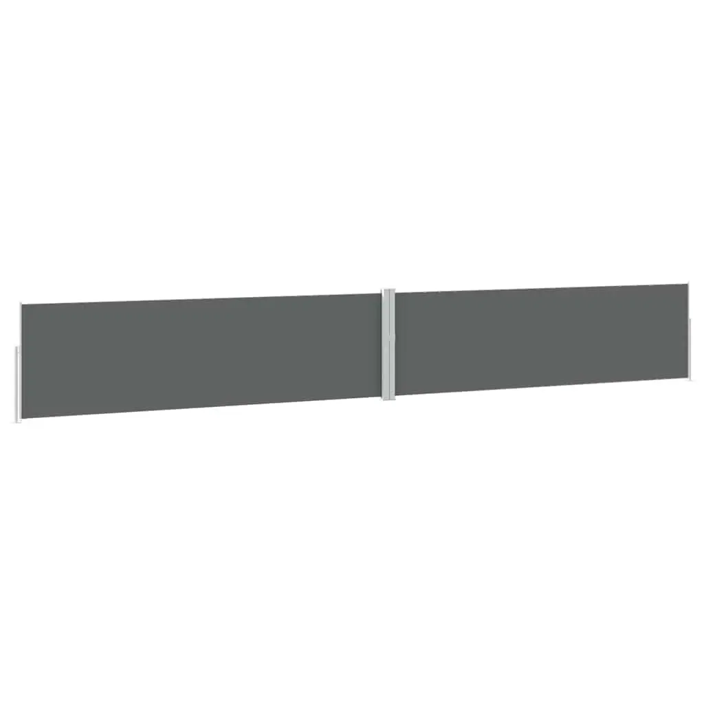 Patio Retractable Side Awning 170x1200 cm Anthracite 313395 - Home & Garden