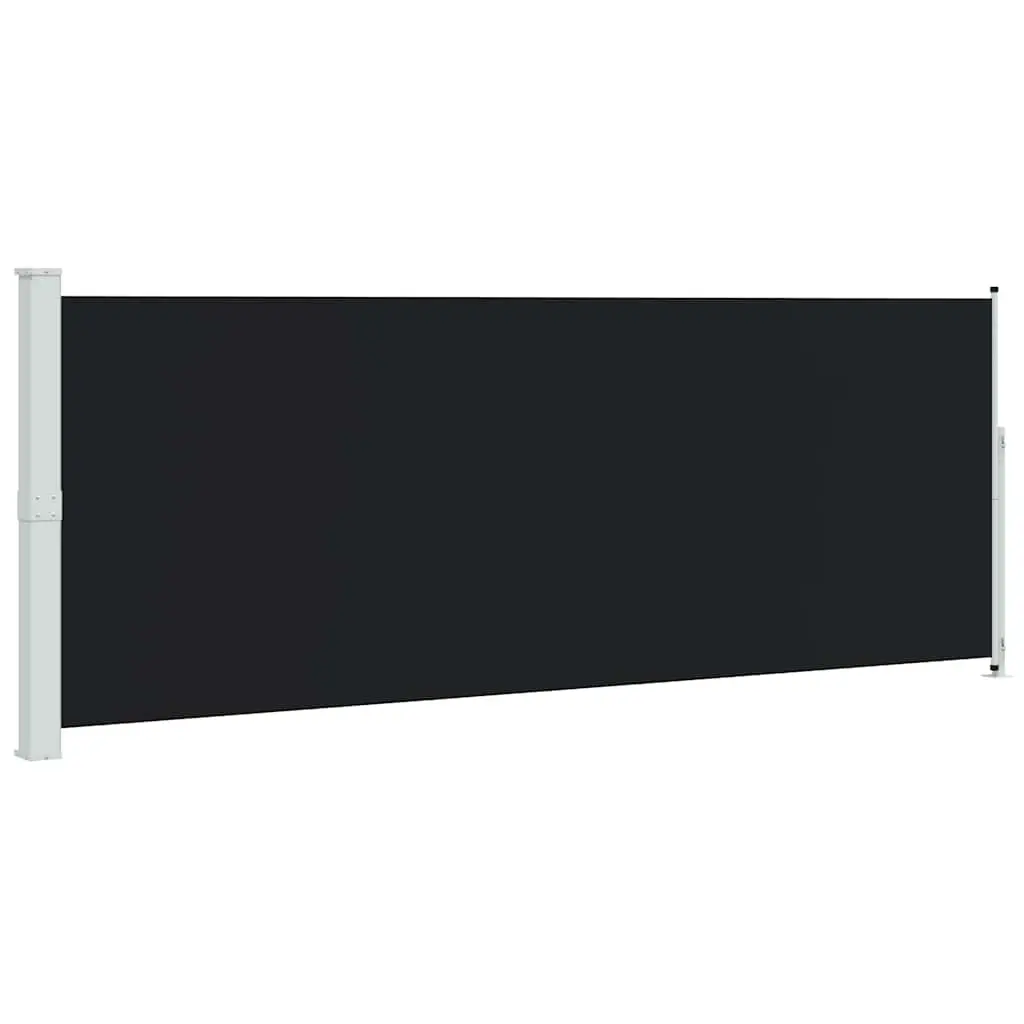 Patio Retractable Side Awning 180x500cm Black 313405 - Home & Garden