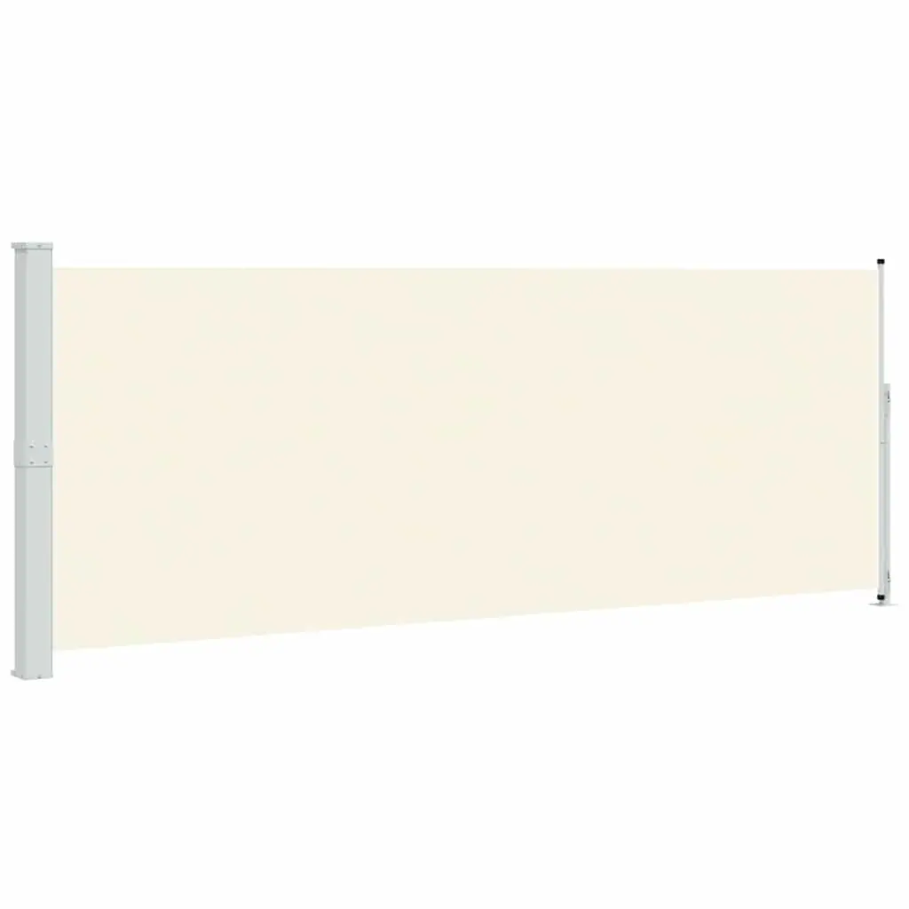Patio Retractable Side Awning 180x500cm Cream 313406 - Home & Garden