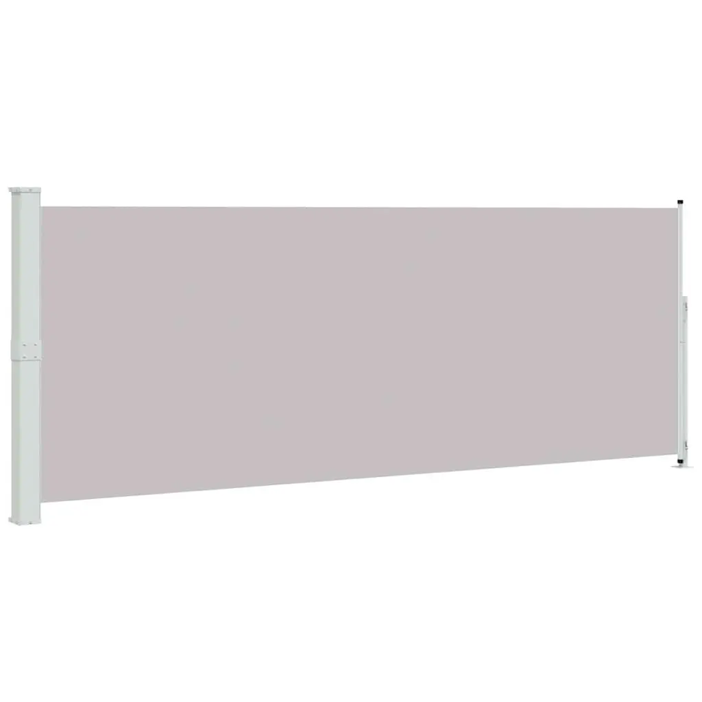 Patio Retractable Side Awning 180x500cm Grey 313407 - Home & Garden