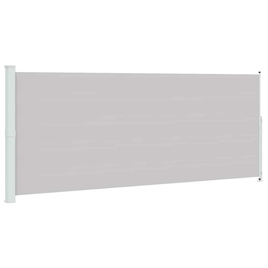 Patio Retractable Side Awning 200x500cm Grey 313419 - Home & Garden