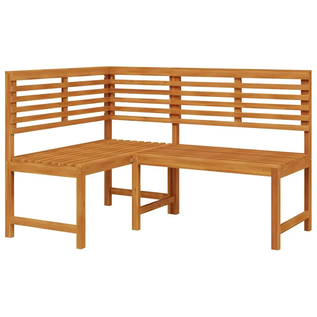 Garden Corner Bench 140 cm Solid Acacia Wood 312422 - Furniture