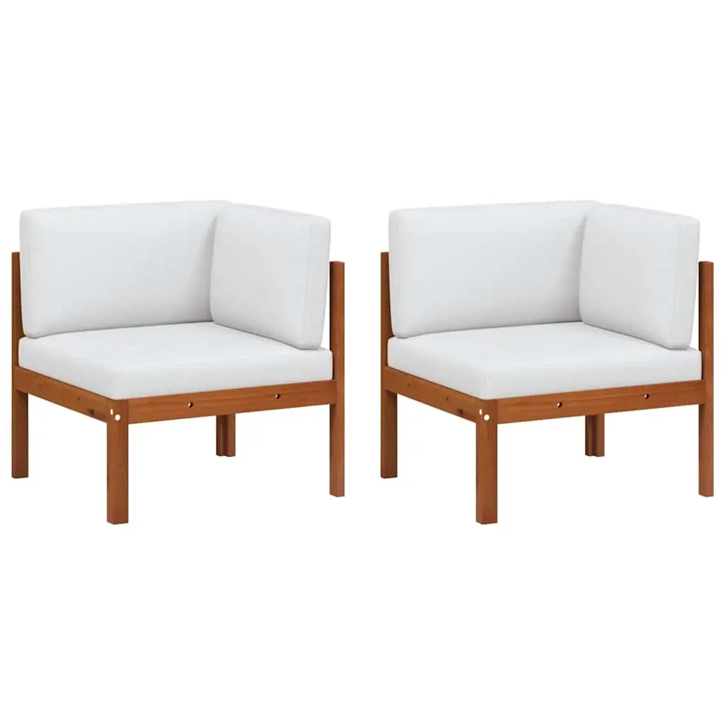 Garden Corner Sofas 2 pcs with Cushions Wood Acacia&Rope 312424 - Furniture