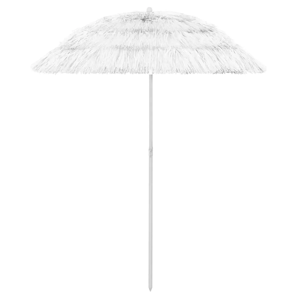 Hawaii Beach Parasol White 180 cm 314700 - Home & Garden