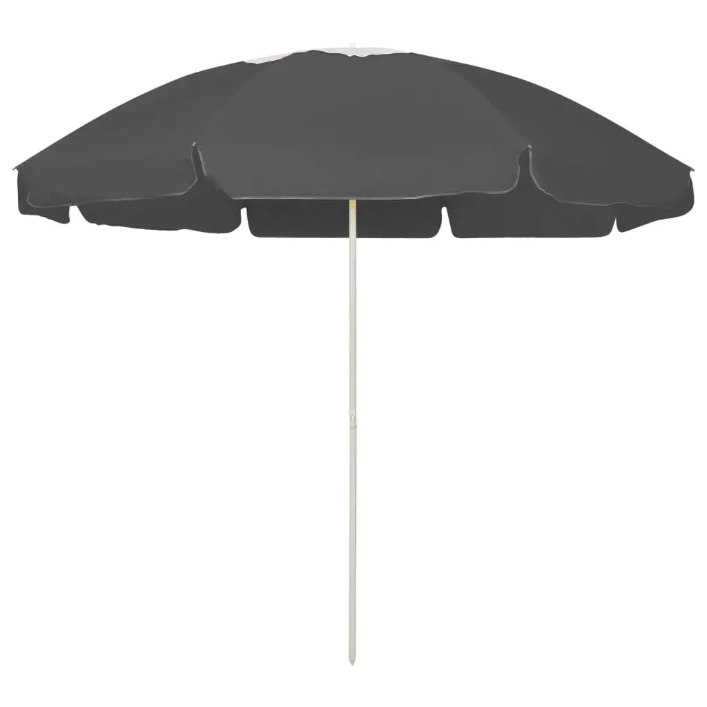 Beach Parasol Anthracite 240 cm 314714 - Home & Garden