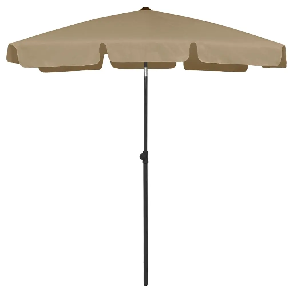 Beach Parasol Taupe 180x120 cm 314722 - Home & Garden
