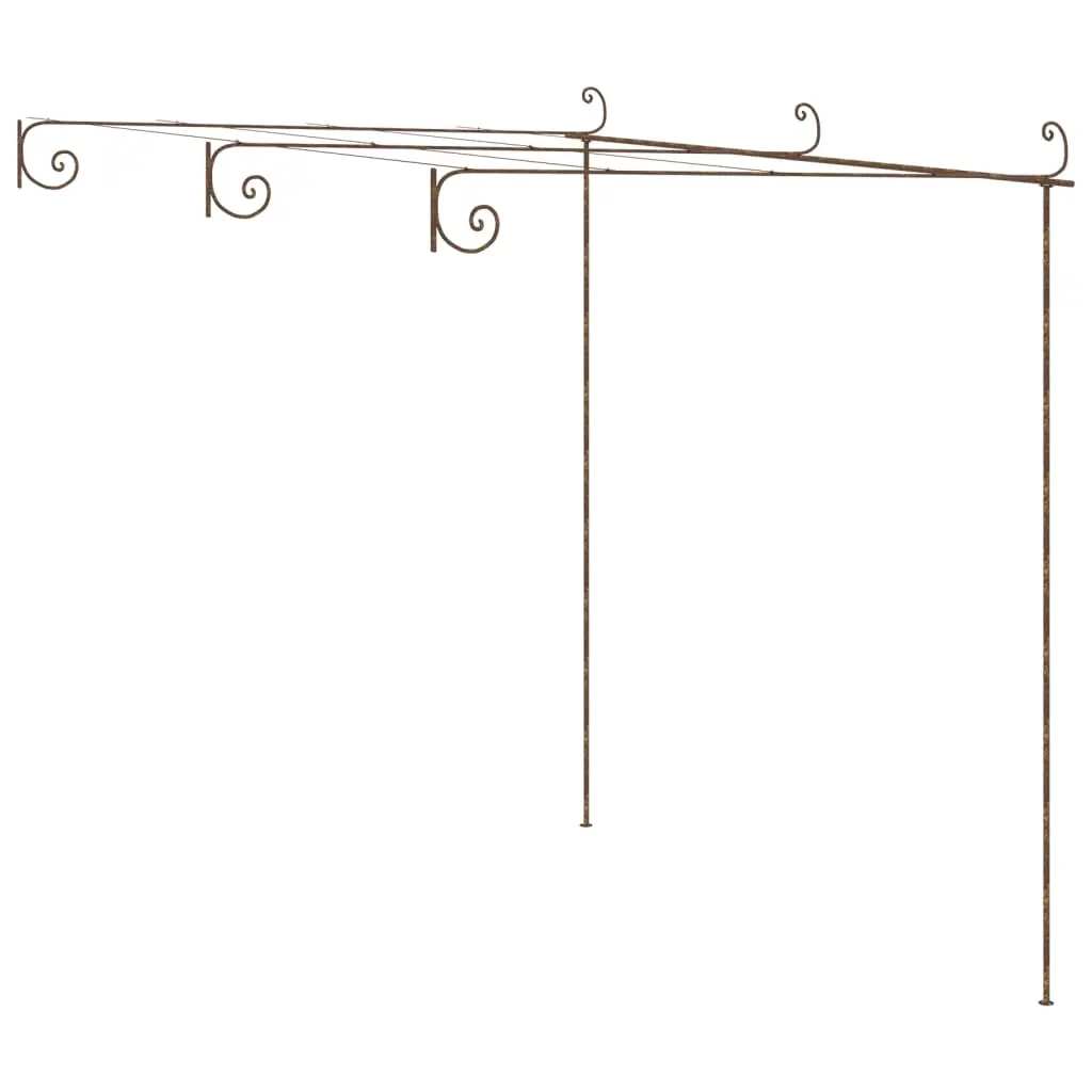 Garden Pergola Antique Brown 3x3x2.5 m Iron 313997 - Home & Garden