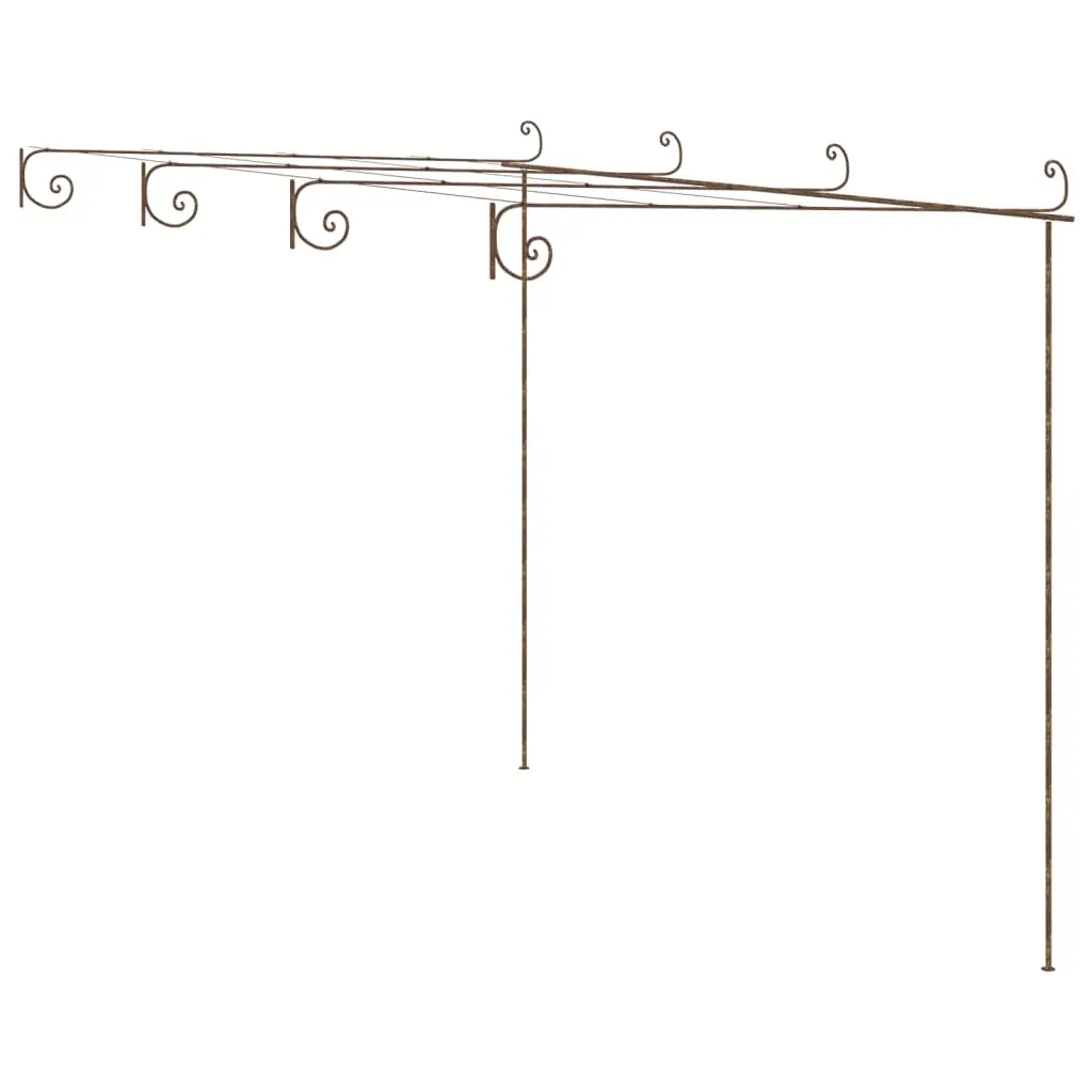 Garden Pergola Antique Brown 4x3x2.5 m Iron 313998 - Home & Garden