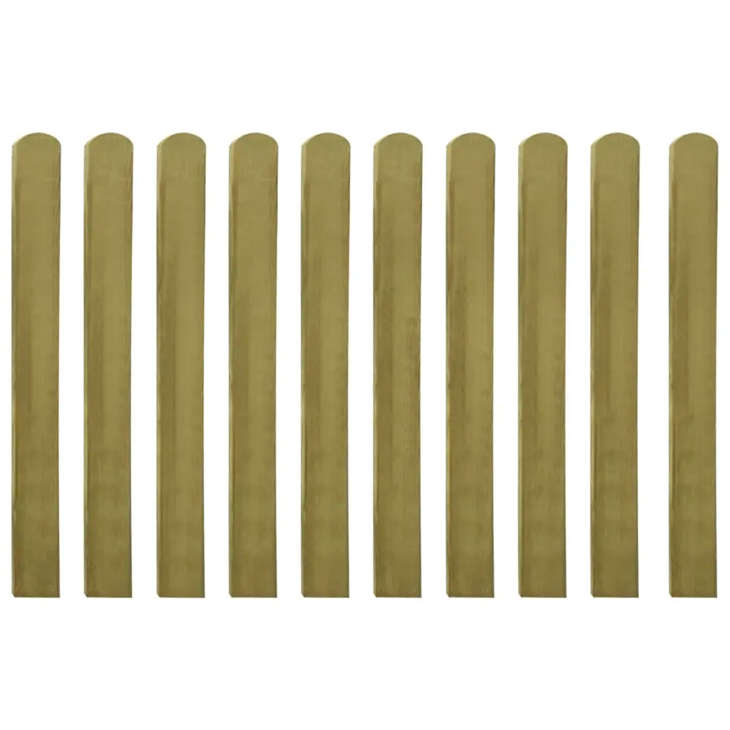 Impregnated Fence Slats 10 pcs Wood 100 cm 312393 - Hardware