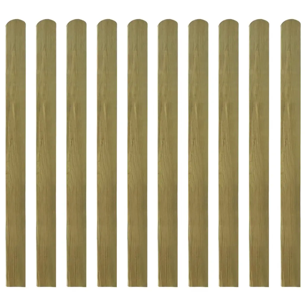 Impregnated Fence Slats 10 pcs Wood 120 cm 312394 - Hardware