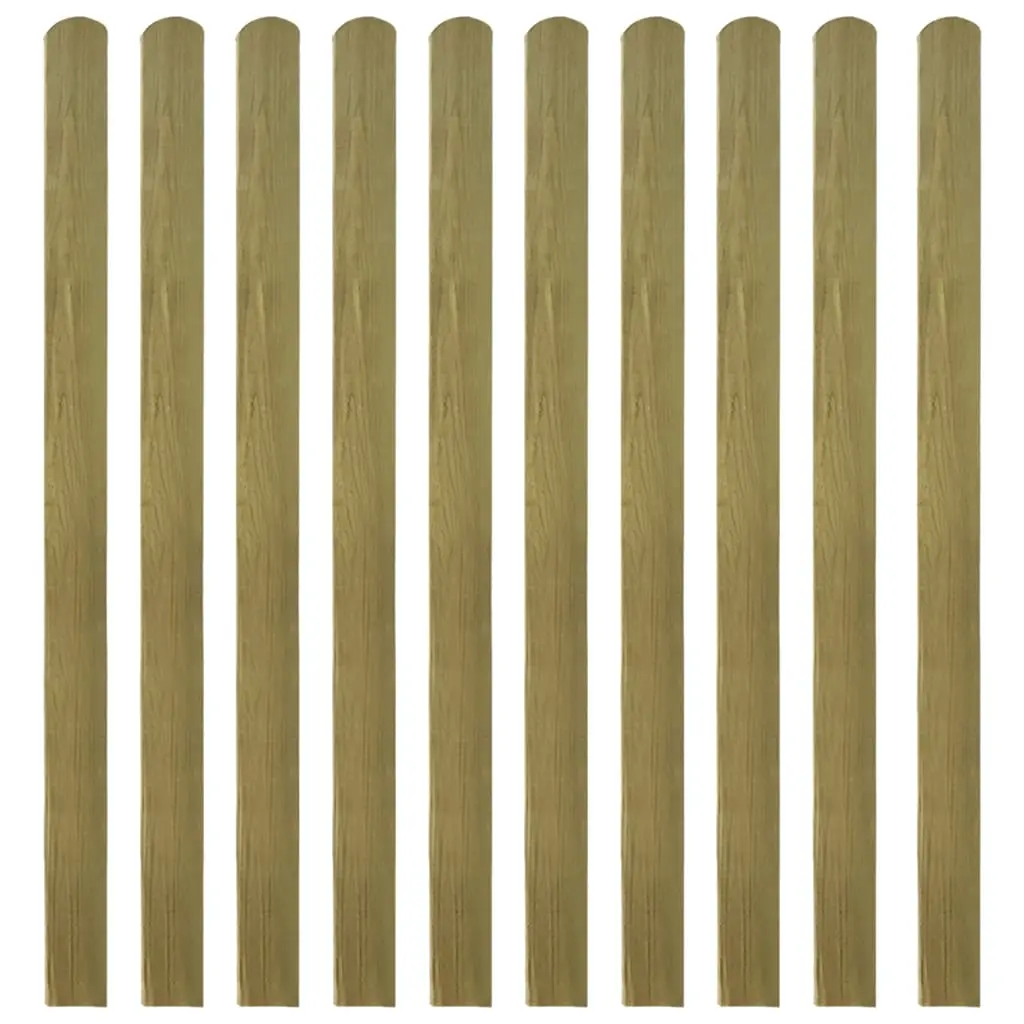 Impregnated Fence Slats 10 pcs Wood 140 cm 312395 - Hardware