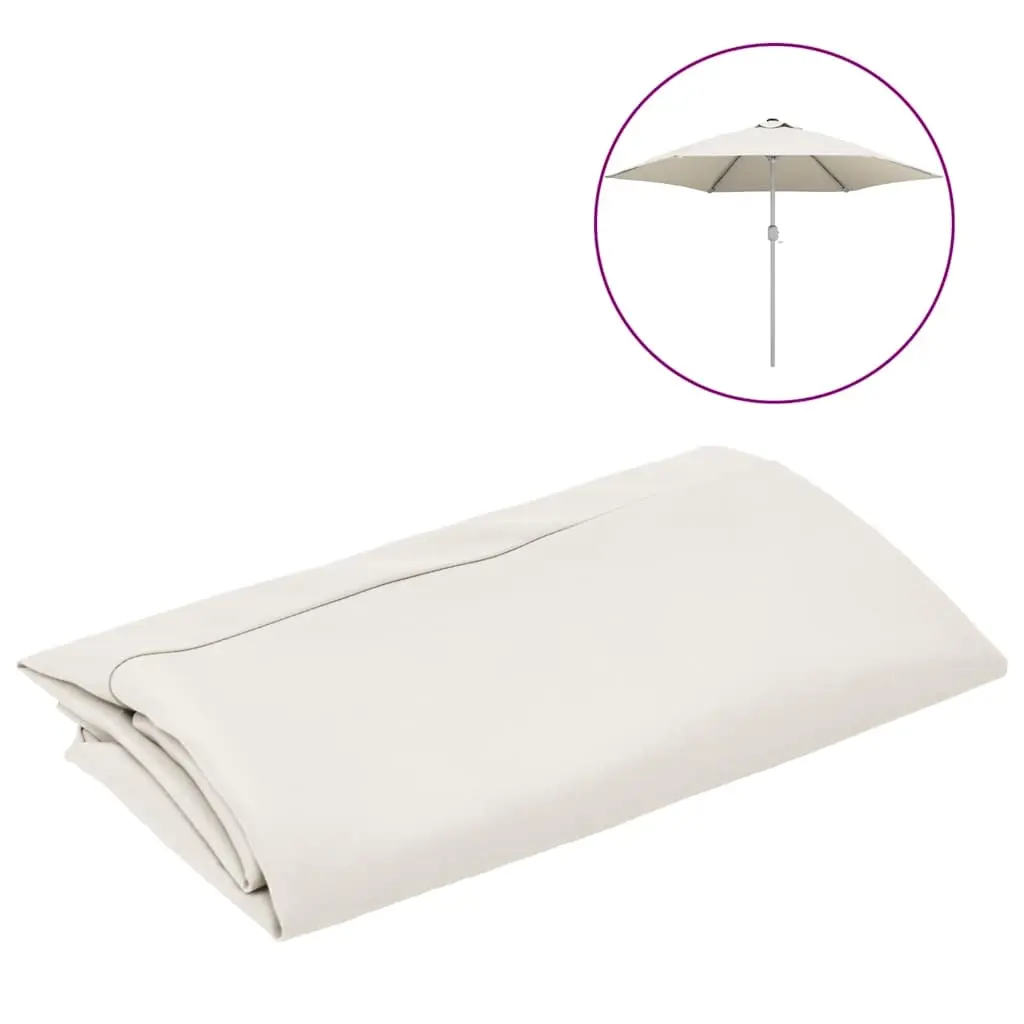 Replacement Fabric for Outdoor Parasol Sand White 300 cm 313795 - Home & Garden