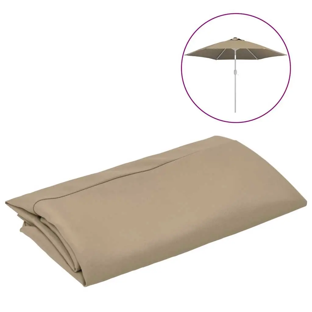 Replacement Fabric for Outdoor Parasol Taupe 300 cm 313797 - Home & Garden