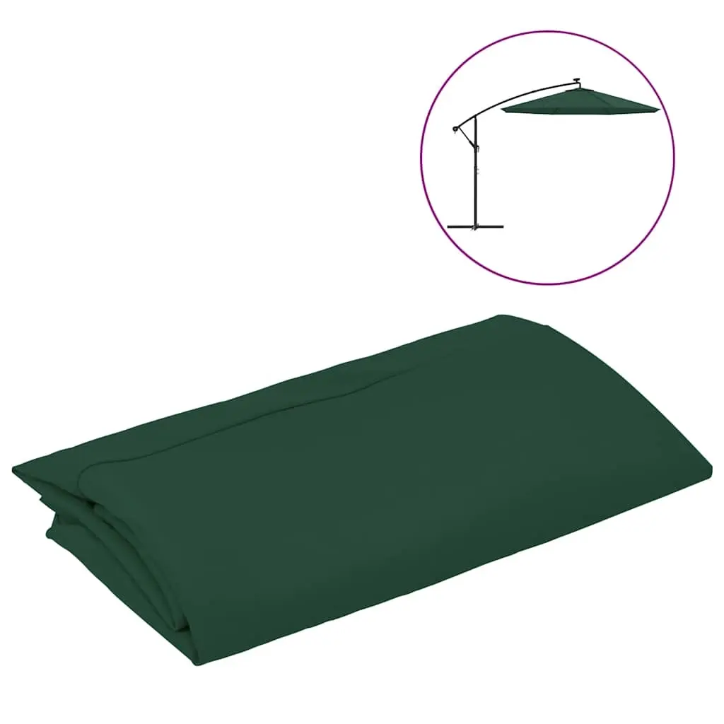 Replacement Fabric for Cantilever Umbrella Green 350 cm 313811 - Home & Garden