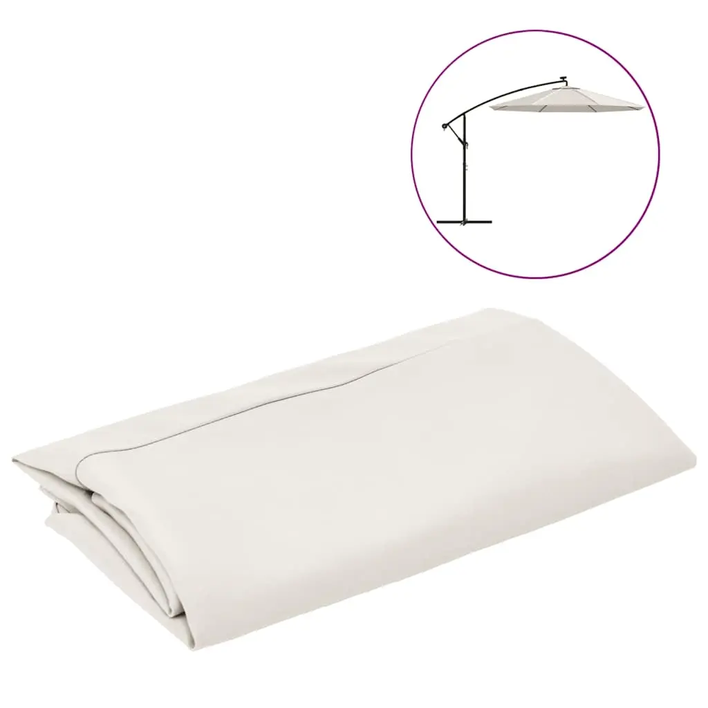 Replacement Fabric for Cantilever Umbrella Sand White 350 cm 313813 - Home & Garden