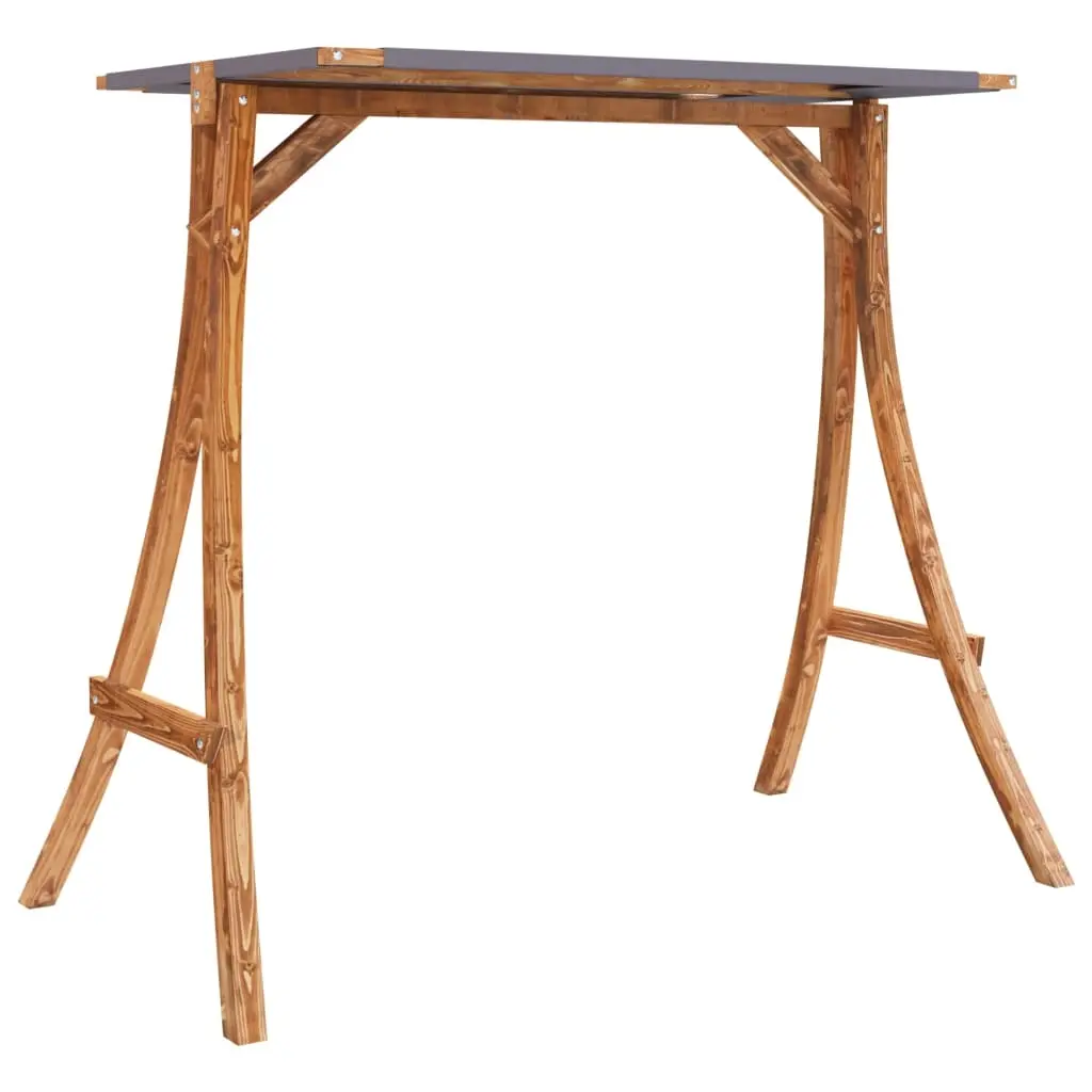 Swing Frame with Anthracite Roof Bent Wood with Teak Finish 313936 - Home & Garden
