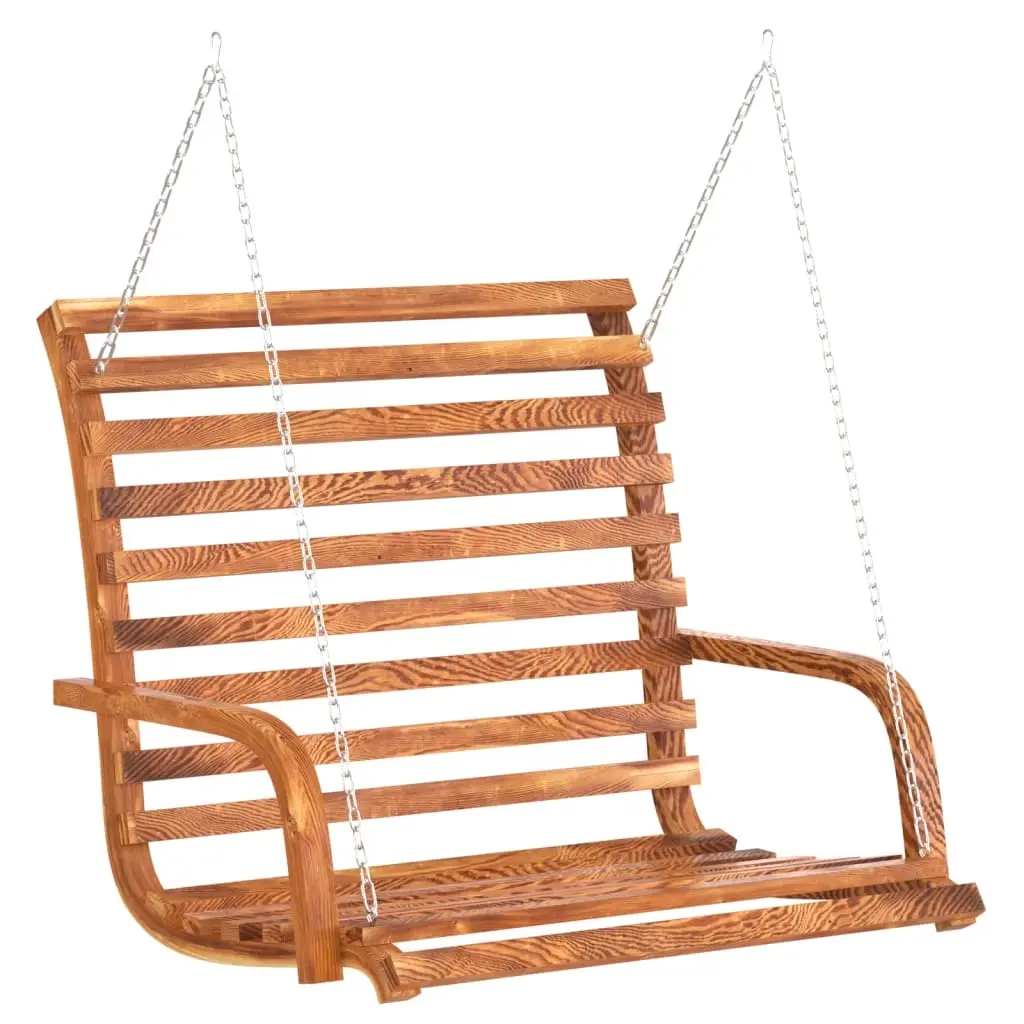 Swing Bench Solid Bent Wood with Teak Finish 126x63x92 cm 313940 - Home & Garden