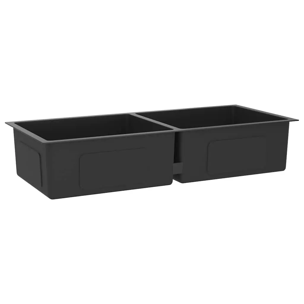 Handmade Kitchen Sink Black Stainless Steel 148775 - Hardware