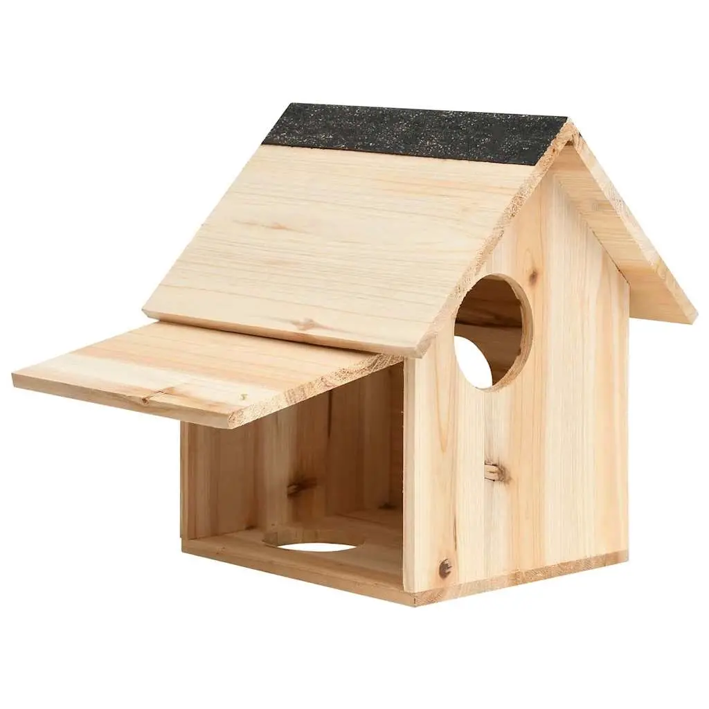 Squirrel House Solid Firwood 26x25x29 cm 314821 - Home & Garden
