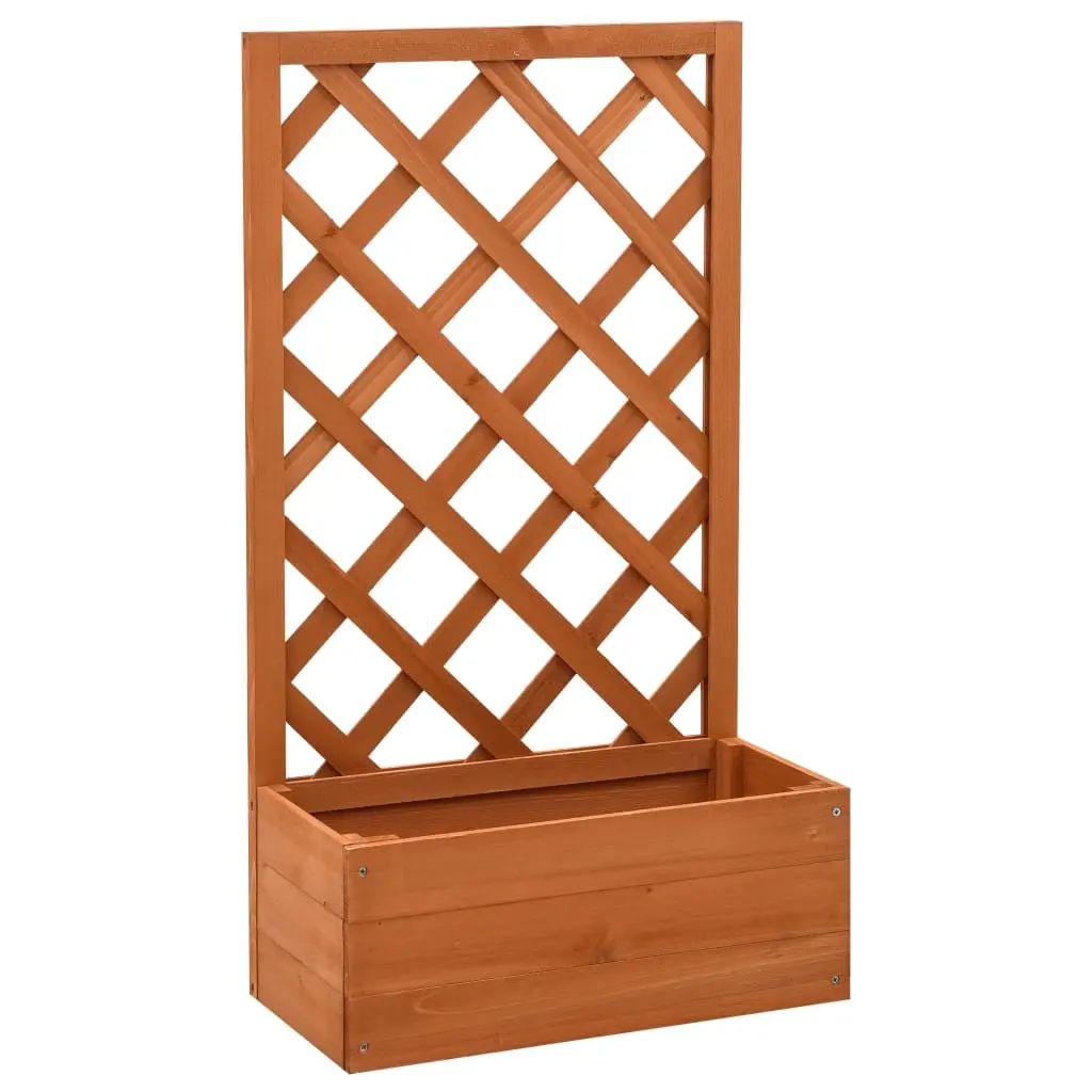 Garden Trellis Planter Orange 50x25x90 cm Solid Firwood 314830 - Home & Garden