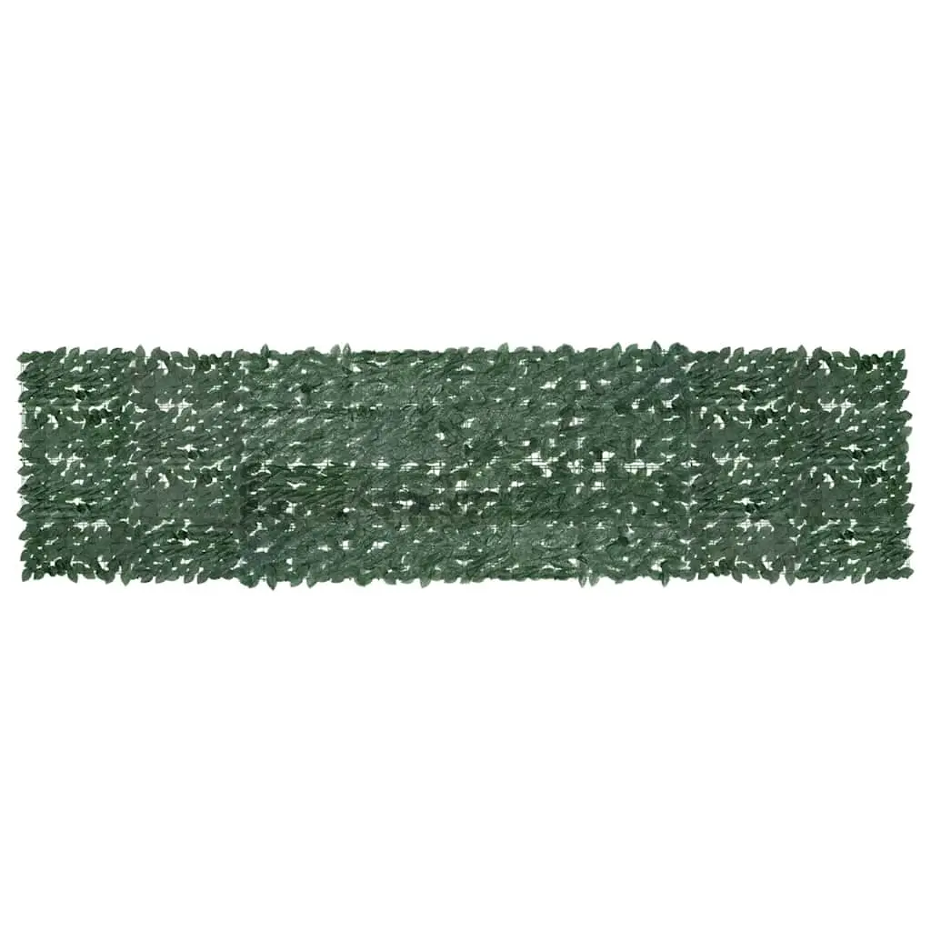 Balcony Screen with Dark Green Leaves 400x100 cm 315488 - Home & Garden