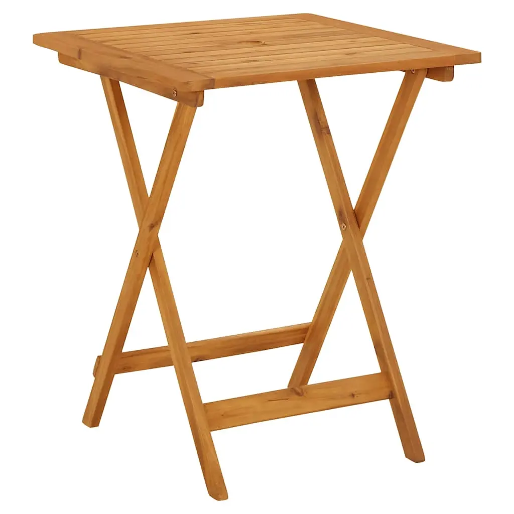 Folding Garden Table 60x60x75 cm Solid Acacia Wood 313595 - Furniture