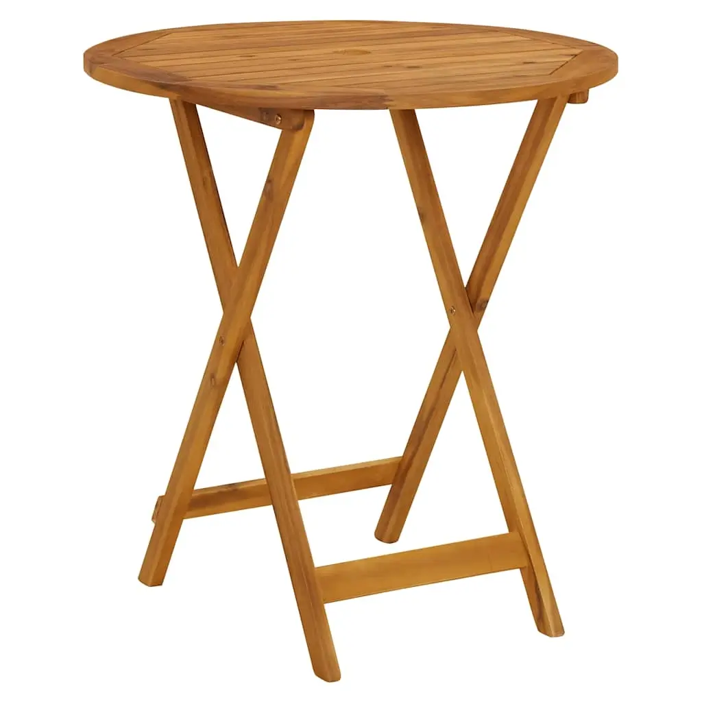 Folding Garden Table 70 cm Solid Acacia Wood 313596 - Furniture