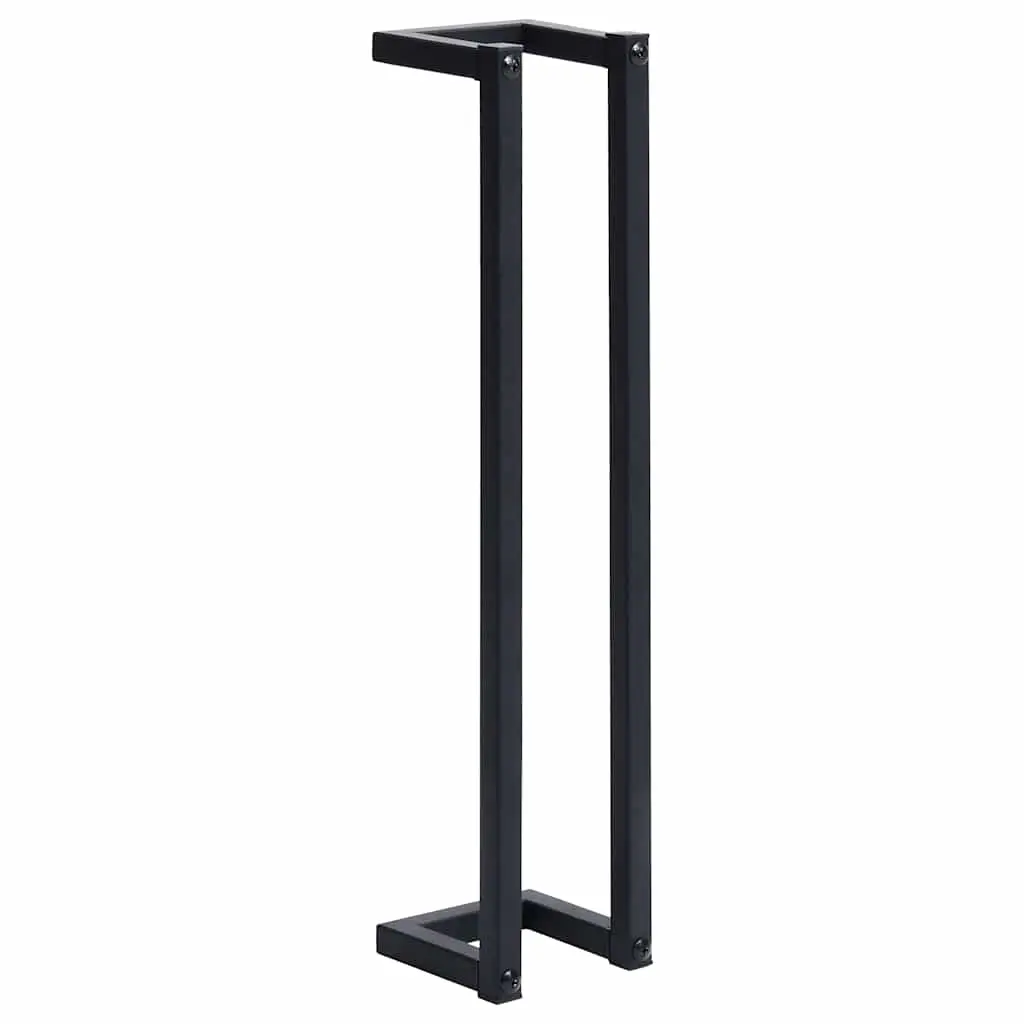 Towel Rack Black 12.5x12.5x60 cm Iron 325919 - Home & Garden
