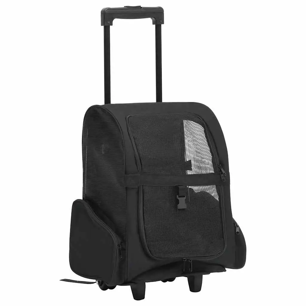 Foldable Multipurpose Pet Trolley Black 171019 - Pets