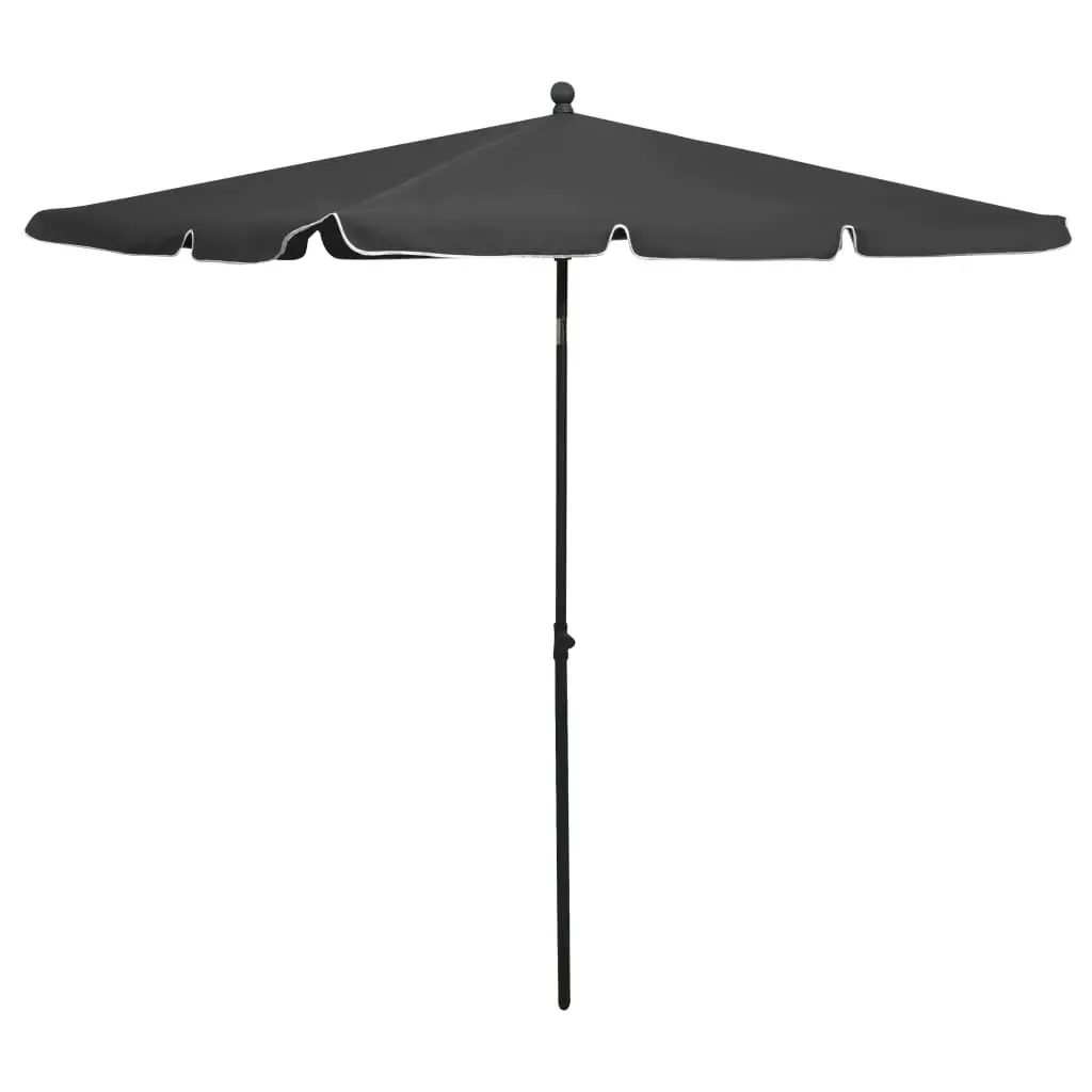 Garden Parasol with Pole 210x140 cm Anthracite 315545 - Home & Garden