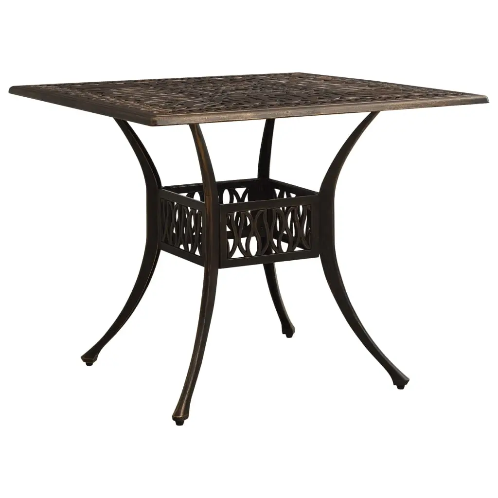 Garden Table Bronze 90x90x73 cm Cast Aluminium 315588 - Up to 65% off Outdoor Furniture
