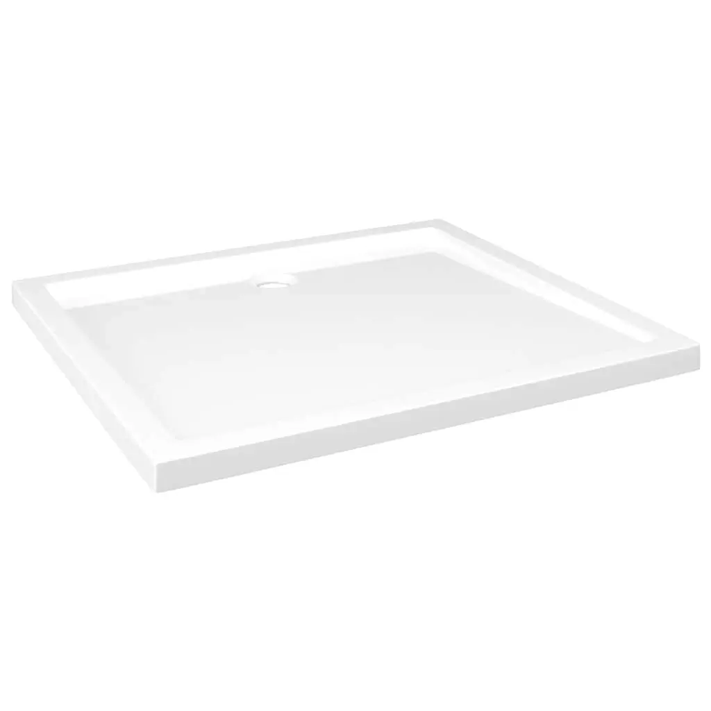 Rectangular ABS Shower Base Tray White 80x90 cm 148908 - Hardware