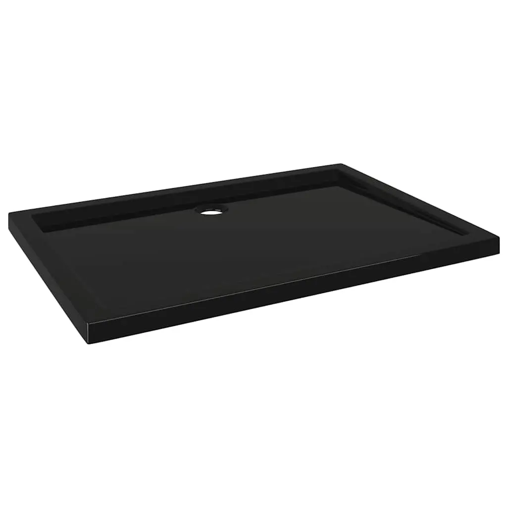 Rectangular ABS Shower Base Tray Black 70x100 cm 148915 - Hardware