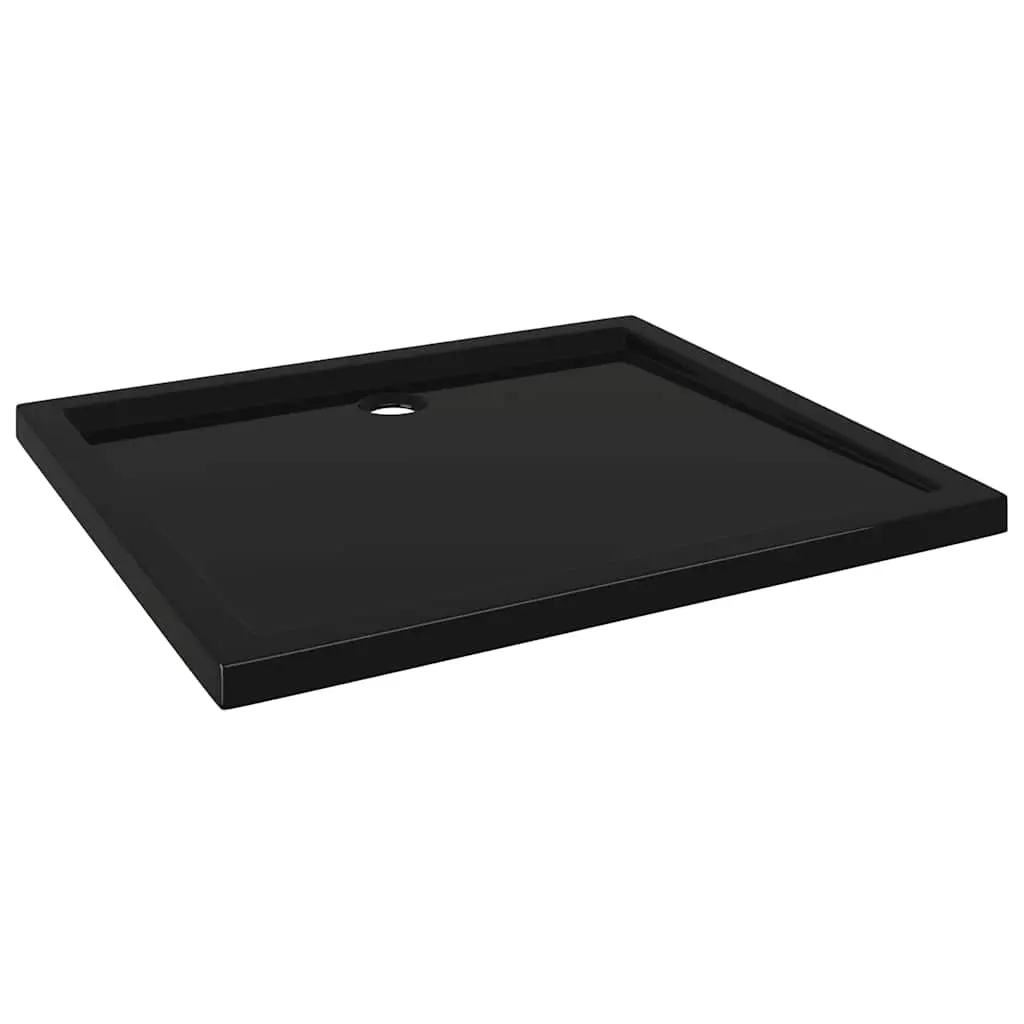 Rectangular ABS Shower Base Tray Black 80x90 cm 148917 - Hardware