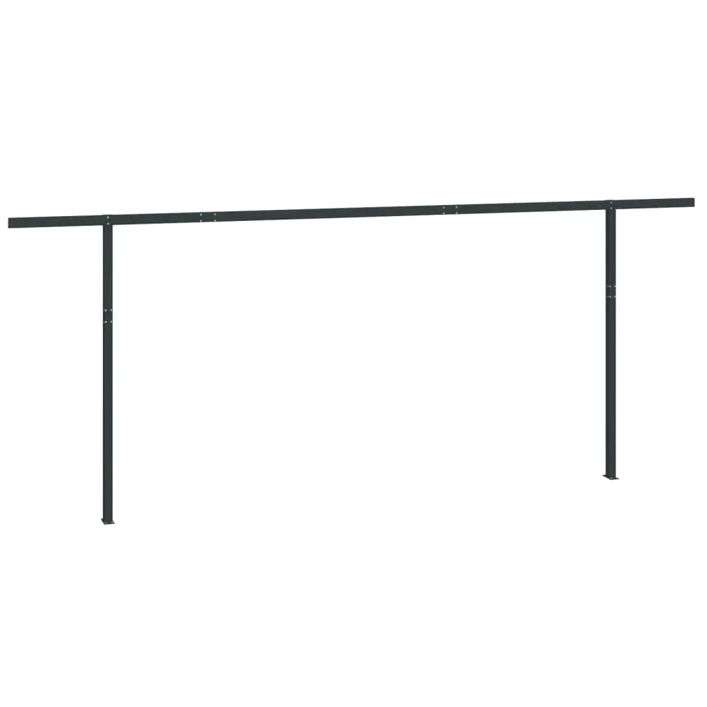 Awning Post Set Anthracite 600x245 cm Iron 315101 - Home & Garden