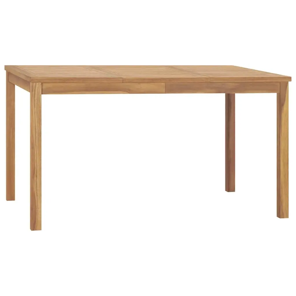 Garden Dining Table 140x80x77 cm Solid Teak Wood 315619 - Furniture